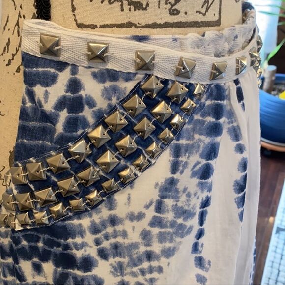 Boston Proper Embellished Tie dye skirt Size M C27 - Picture 4 of 12